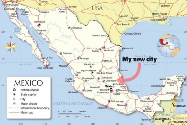 Moving to Mexico - Map