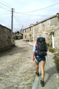 Pilgrim on the Camino de Santiago. New experience is part of moving abroad.
