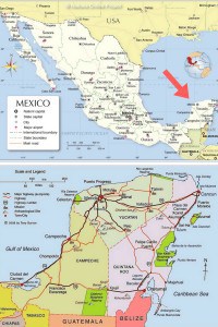Use this Mexico Yucatan map to plan your Mexico backpacking itinerary!