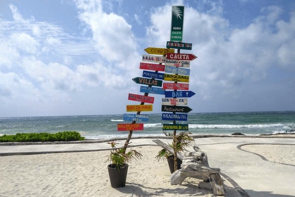 Visit Tulum on a budget and spend the day at the Caleta Tankah resort. 