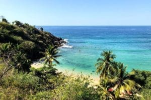 The beautiful Playa Carrizalillo. One of the most unique places to visit in Mexico is Puerto Escondido, Oaxaca!
