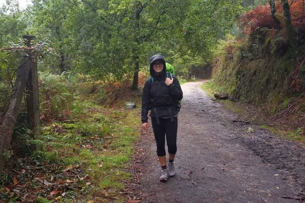 Solo female pilgrim walking the Portuguese Way of the Camino de Santiago!